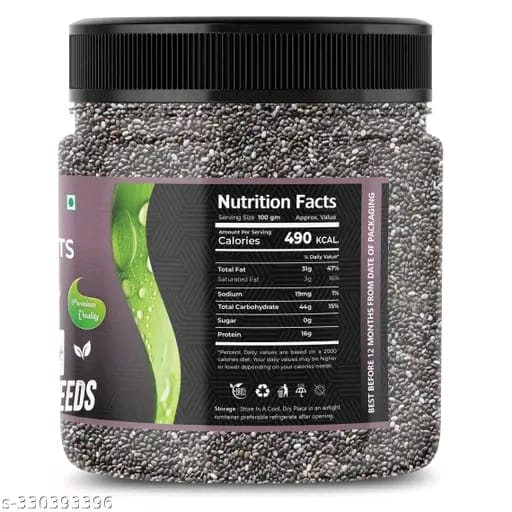 Premium Raw Chia Seeds (250g) – 100% Natural & Nutrient-Rich Superfood
